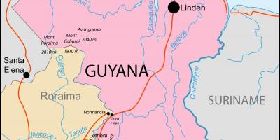 Kort Guyana placering på verden