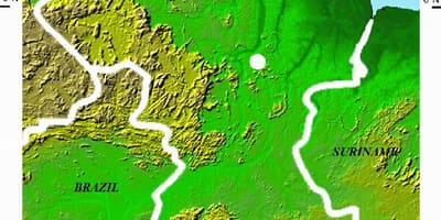 Kort over satellit-kort Guyana